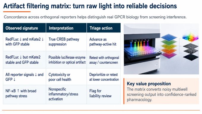 Artifact Filtering in Multiplexed GPCR Screening
